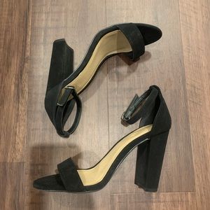 Charlotte Russe Black Strap Heels